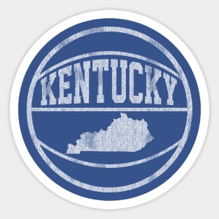 Kentucky Retro Basketball Sticker